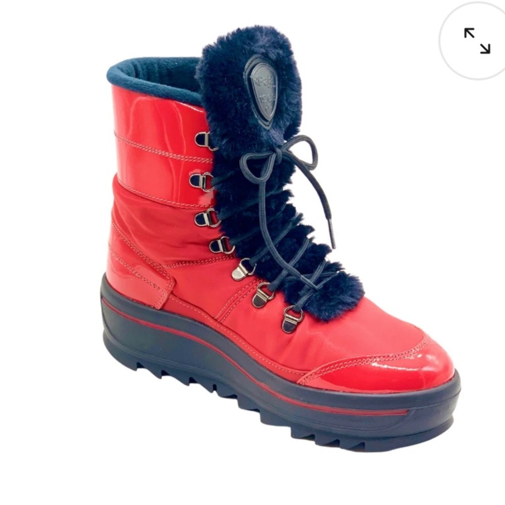 Pajar Canada Taian red patent shiny winter boots 6/6.5